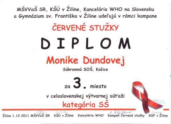 Červené stužky 2011 – 3. miesto pre Moniku Dundovú – fotografia 2